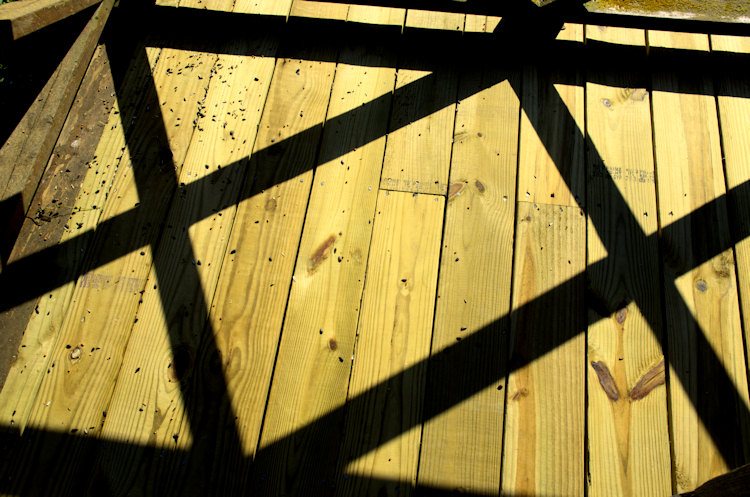 Late sun on the porch